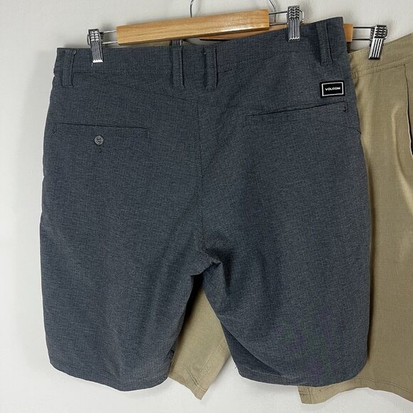 Volcom Surf & Turf Mens Size 34 Stretch Board Shorts Bundle of Two Gray Brown - Picture 3 of 13